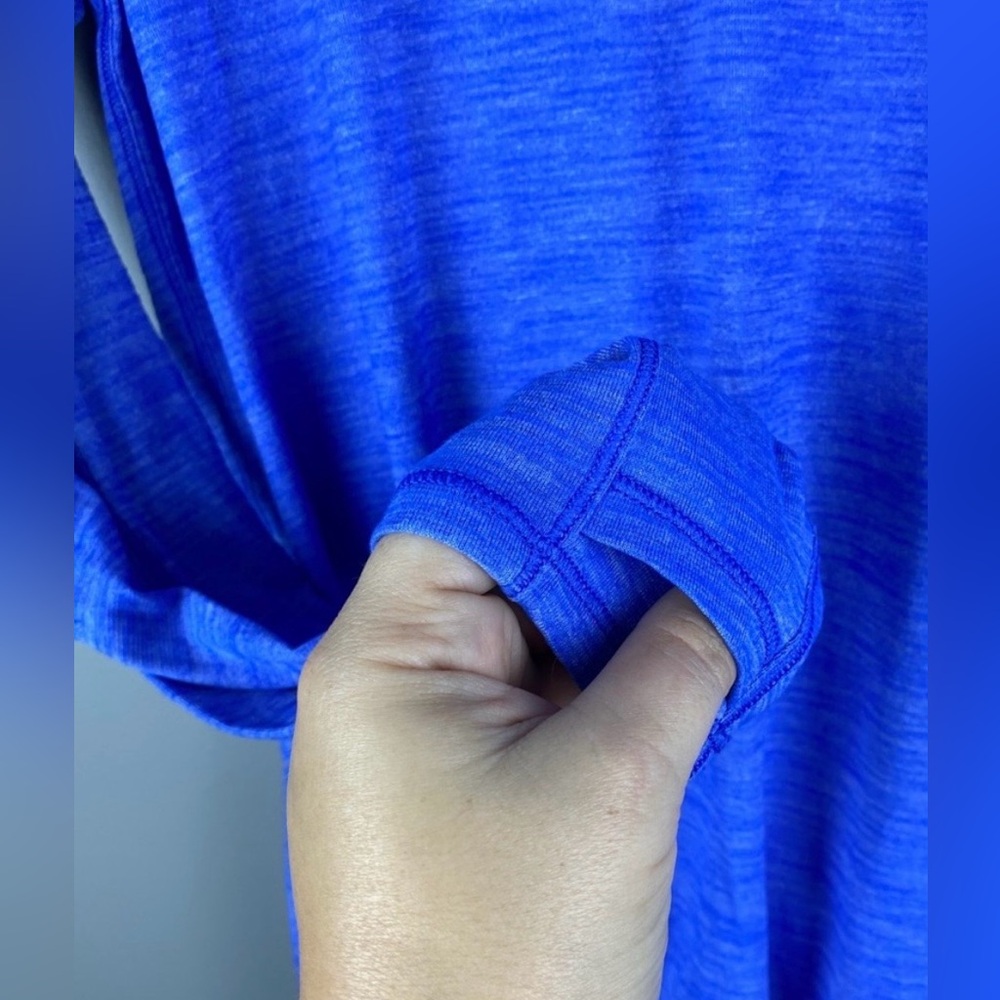 Lululemon On The Run Long Sleeve Heather Sapphire - Picture 6 of 13